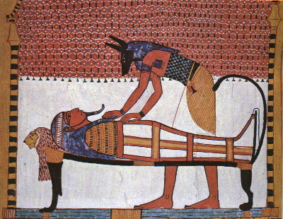 Anubis en el rito de preparación de la momia