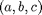 $(a,b,c)$