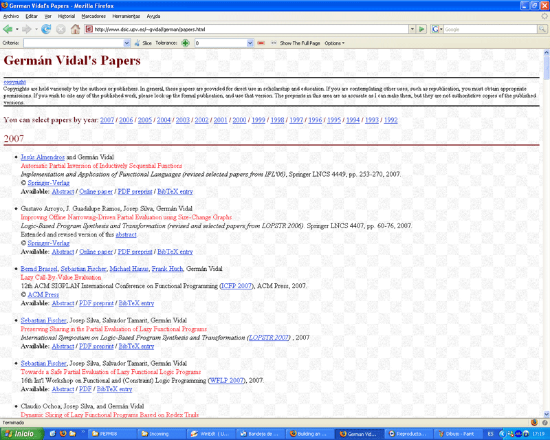 German Vidal's papers