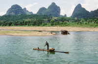Pesca con cormor�n. R�o Li. Yangshuo