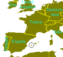 Situaci�n de Ibiza en Europa