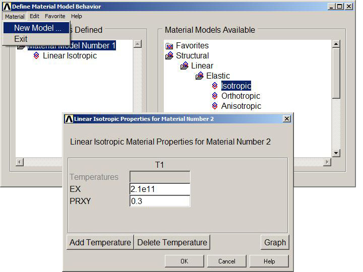 Figure 10. Steel properties (material 2).