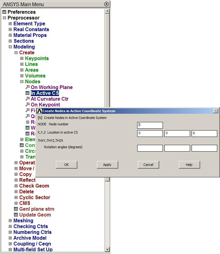 Figure 11. Creating nodes.