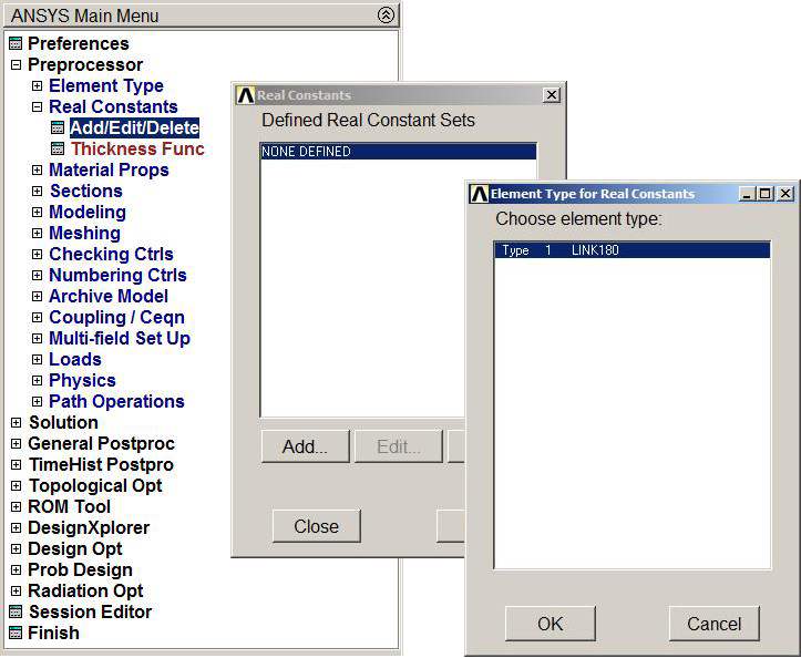 Figure 5. Real constants.