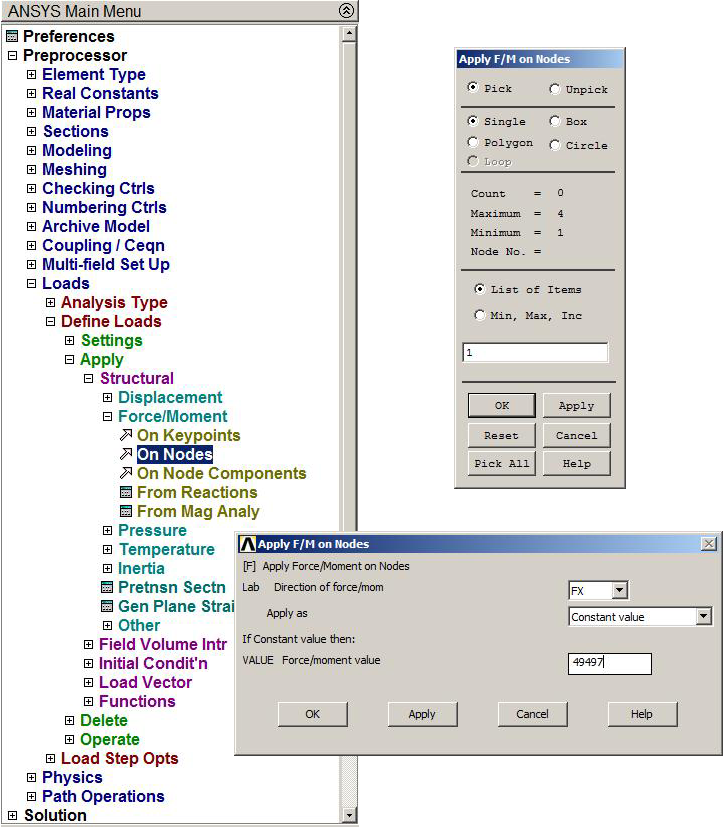 Figure 15. Applying the load.