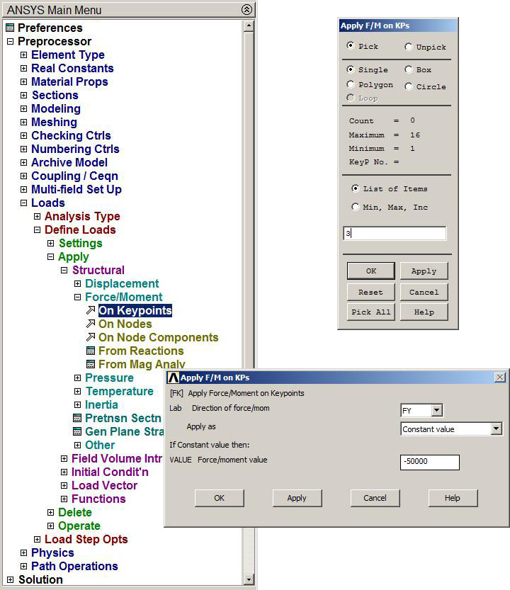 Figure 18. Application of the 50 kN load.