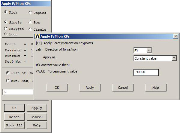 Figure 19. Application of the 40 kN load.