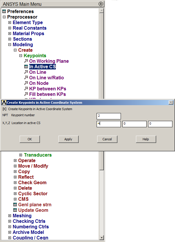 Figure 9. Create two keypoints.