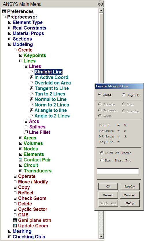 Figure 11. Create a straight line between keypoints.