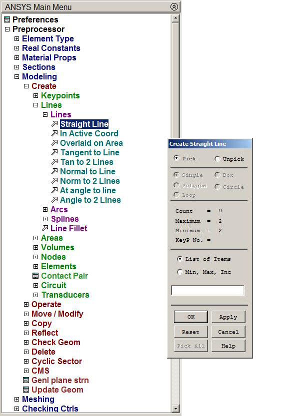 Figure 10. Create straight lines between keypoints.