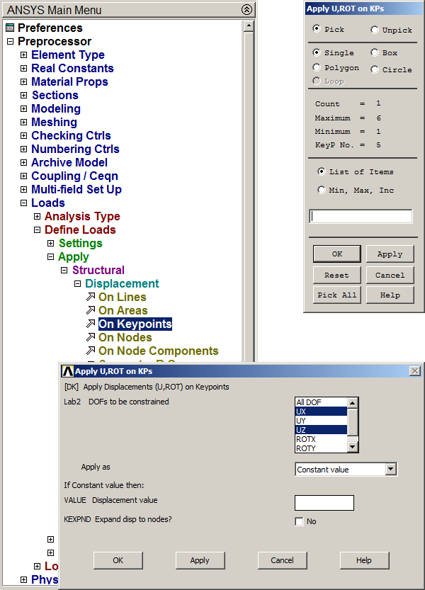 Figure 16. Restrictions at simply support location.