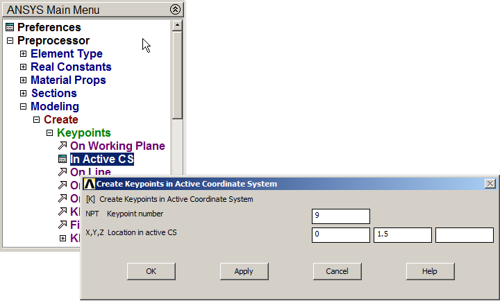 Figure 12. Creating keypoint 9.