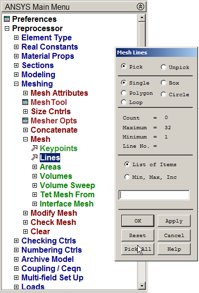 Figure 25. Mesh Lines.