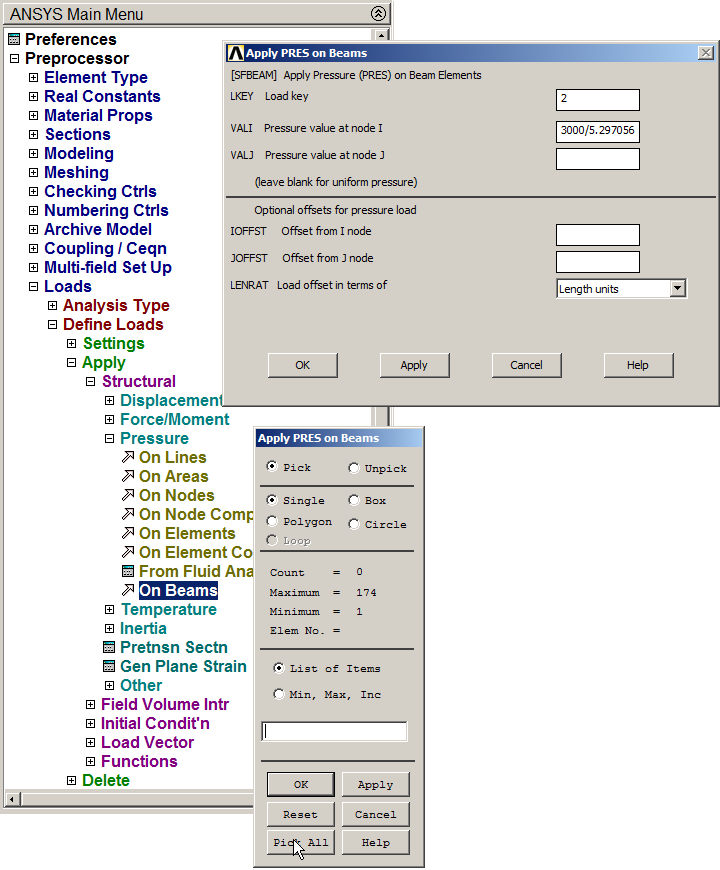 Figure 19. Applying pressure on beams.