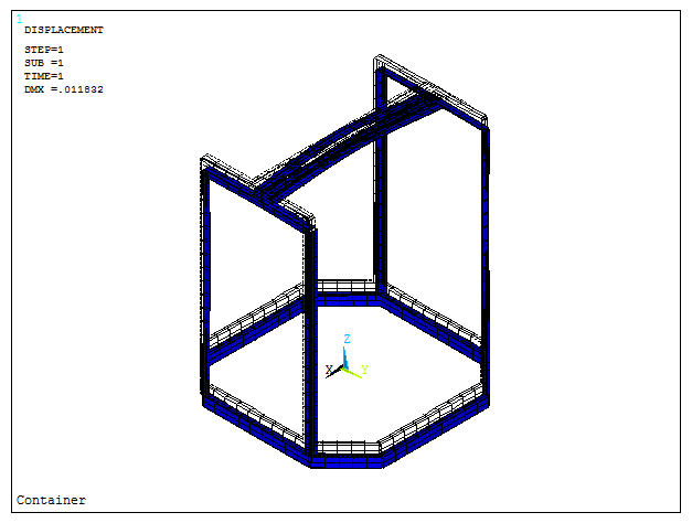 Figure 23. Deformation of the structure.