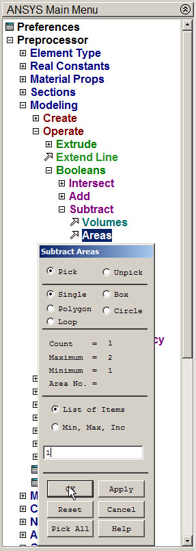 Figure 8. Subtract the circular area.