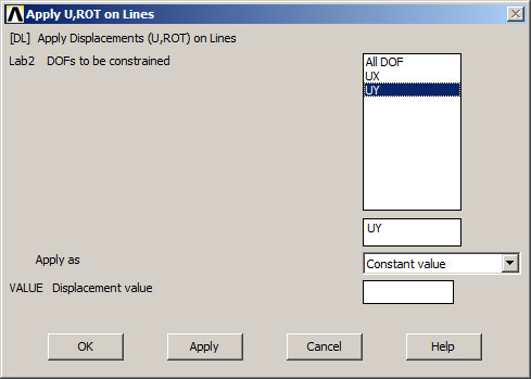 Figure 19. Restrict the line in UY direction.