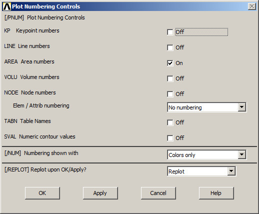 Figure 20. Plot Numbering Controls.