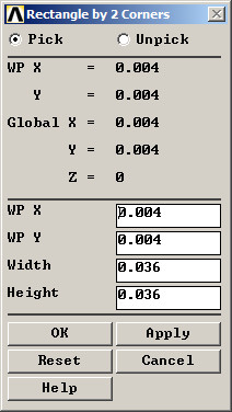 Figure 20. Parameters for the second area.