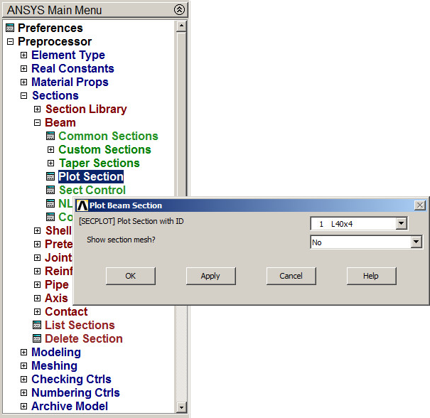 Figure 31. Plot section 
