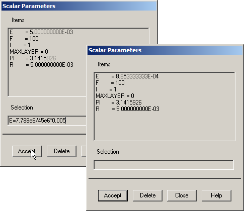 Figure 23. Optimizing the thickness.