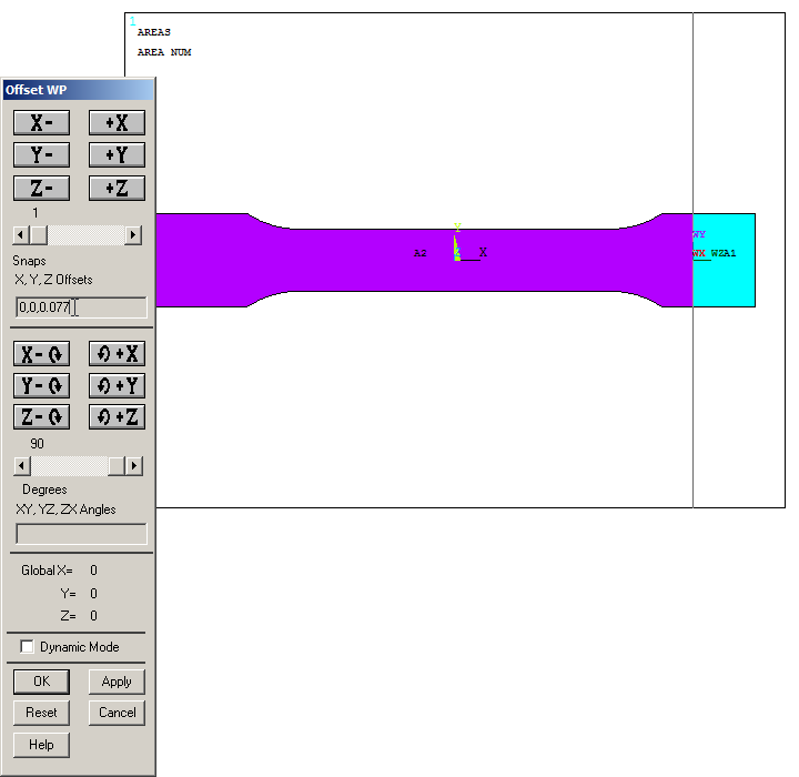 Figure 17. Divide area by Working Plane (right side).