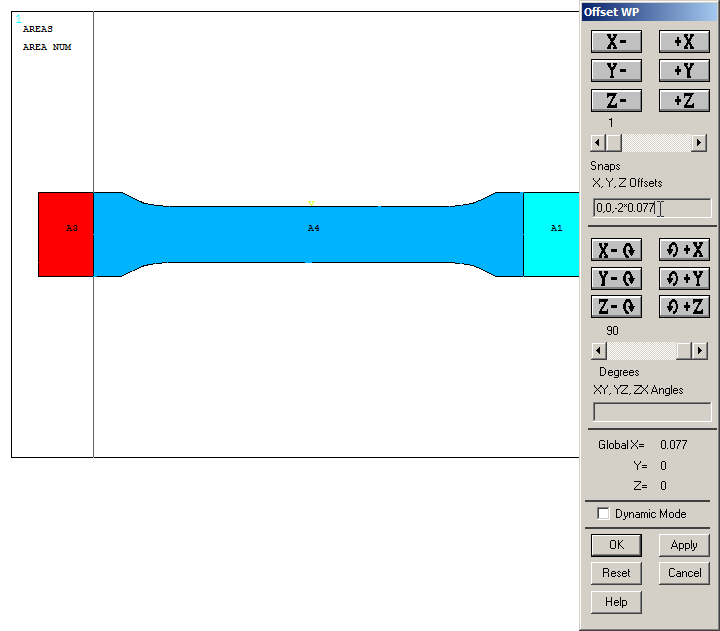 Figure 18. Divide area by Working Plane (left side).