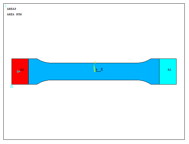 Figure 24. Geometric model with the boundary conditions.