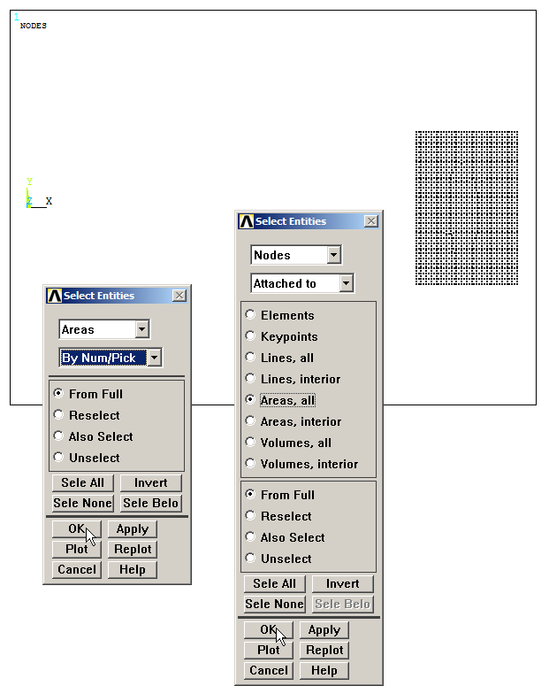 Figure 29. Selecting the area.