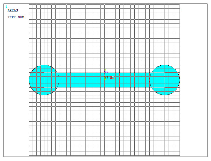 Figure 13. Created areas with the grid.