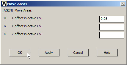 Figure 19. Moving the area 80 mm.