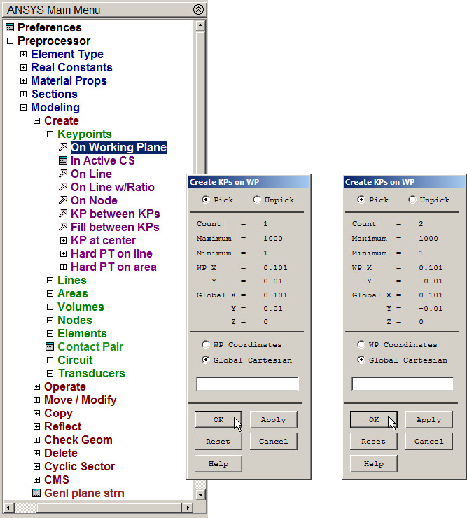 Figure 23. Creating Keypoints..