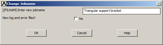 Figure 2. Change jobname for the problem.