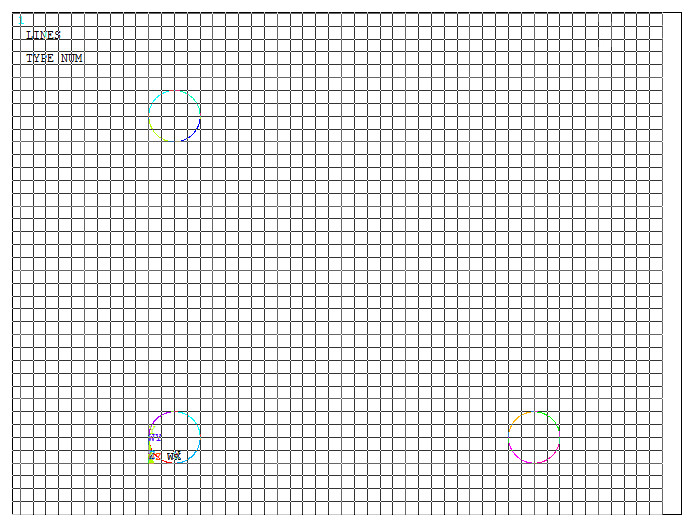 Figure 8. Graphic screen with the three circles.