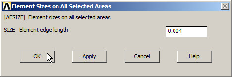 Figure 37. Element size (4 mm).