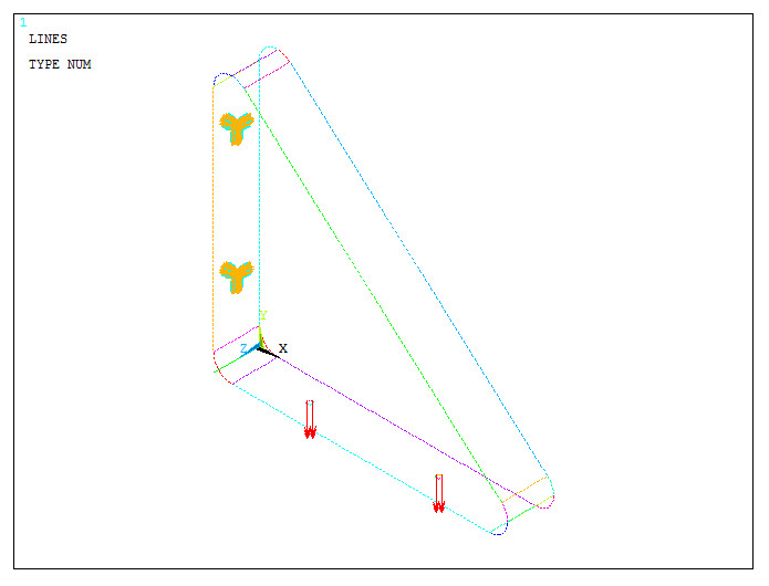 Figure 42. First loading condition on the model.