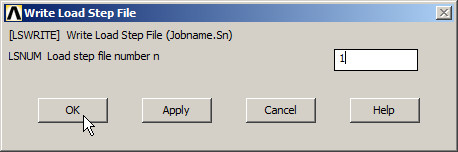 Figure 43. Save the first loading condition.