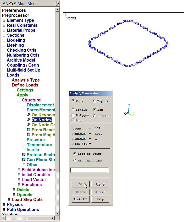 Figure 36. Applying forces 