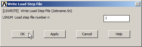 Figure 40. Save the first loading condition.