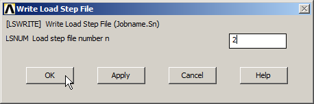 Figure 47. Save the second loading condition.