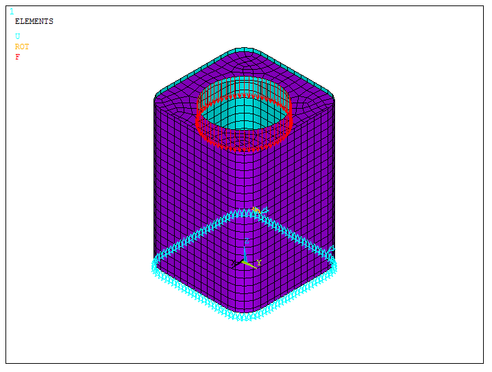 Figure 52. Solved model for the second loading condition.