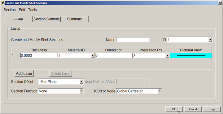 Figure 55. Modifying the thickness.