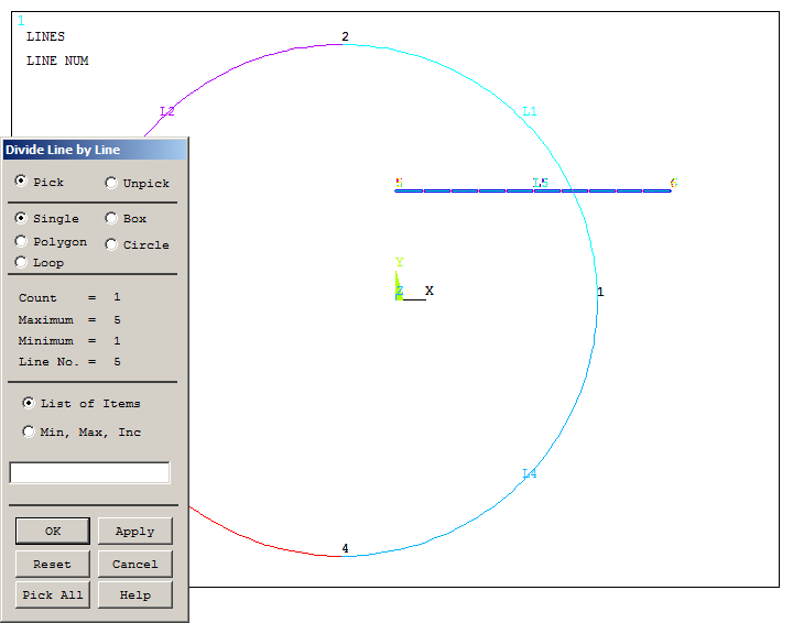 Figure 11. Selecting the straight line.