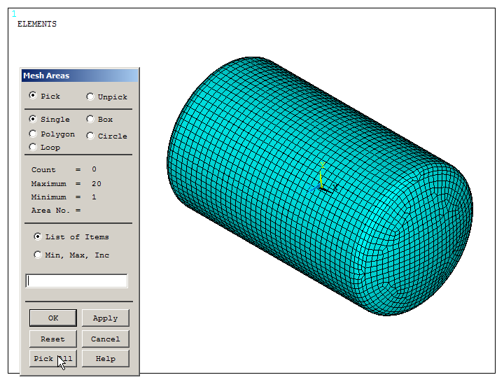 Figure 20. Meshed model.