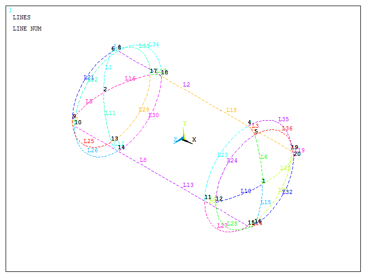 Figure 21. Lines of the model.