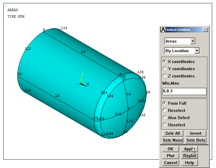 Figure 29. Selecting areas 