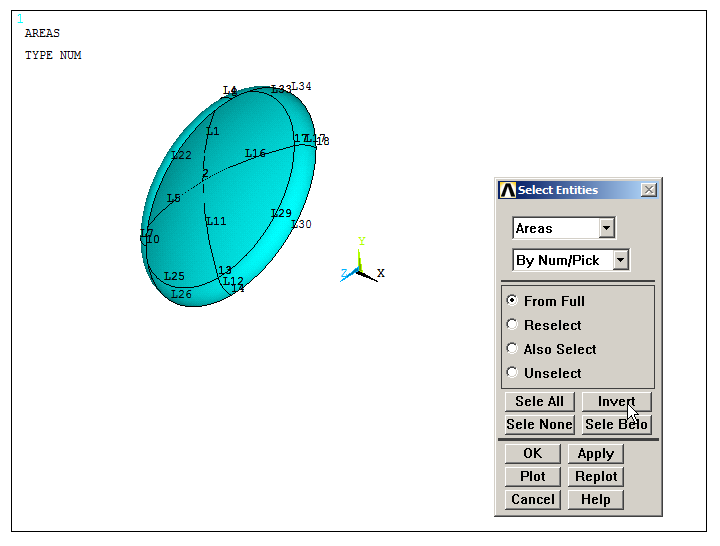 Figure 30. Selecting area by using 