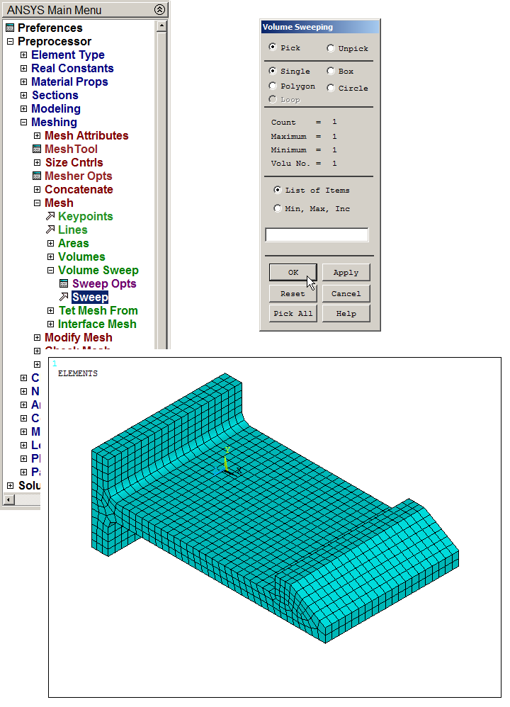Figure 29. Meshed model after 