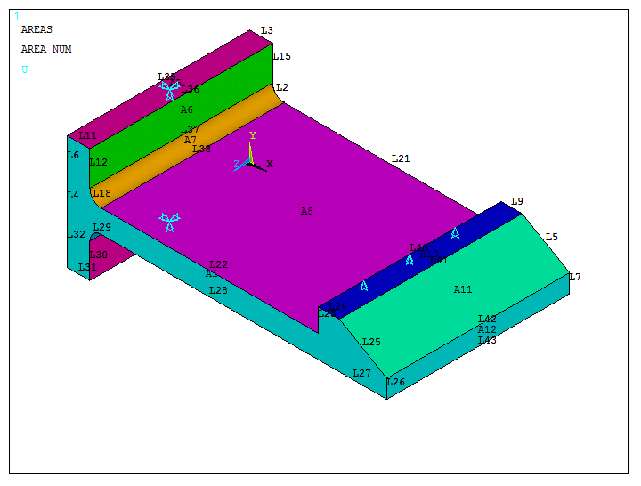 Figure 33. Snap fit with the boundary conditions.