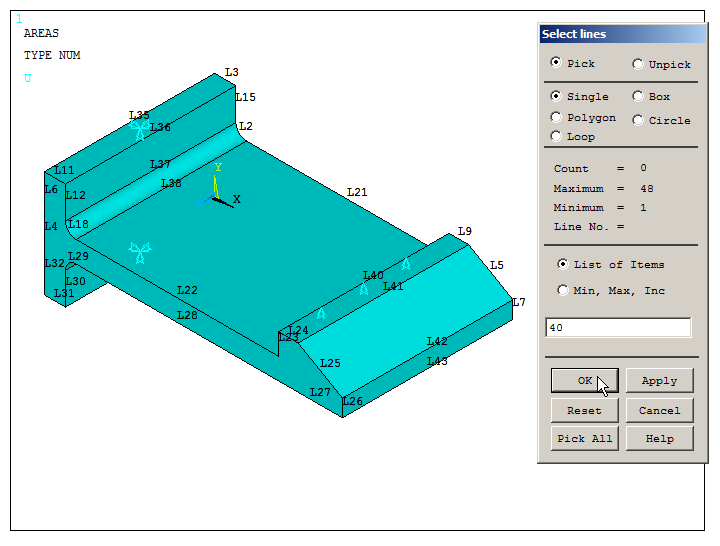 Figure 39. Select line L40.